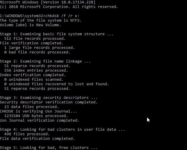 gegevens herstellen van beschadigde harde schijf-Command Prompt 