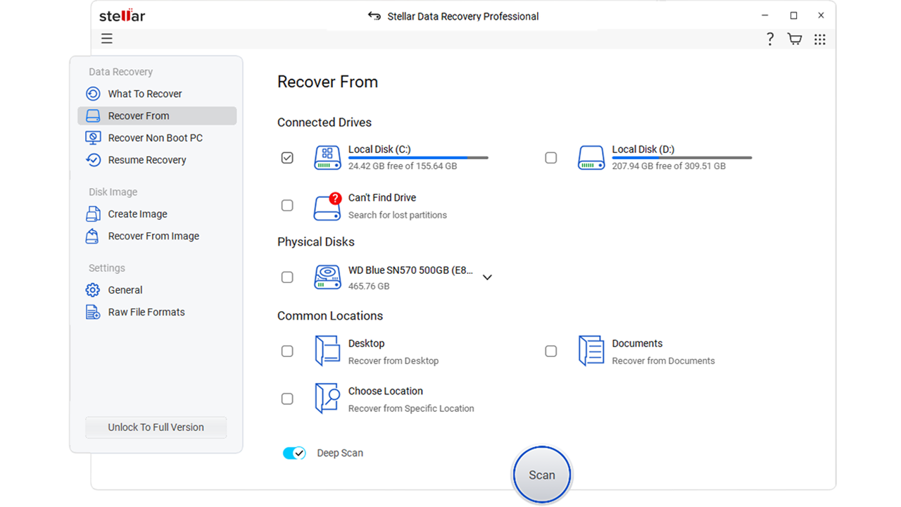 Deep Scan – Stellar-software voor gegevensherstel