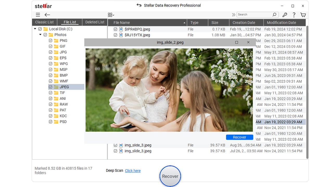 Recover-Stellar-software voor gegevensherstel