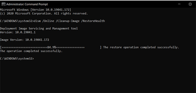 Voer het DISM-hulpprogramma uit