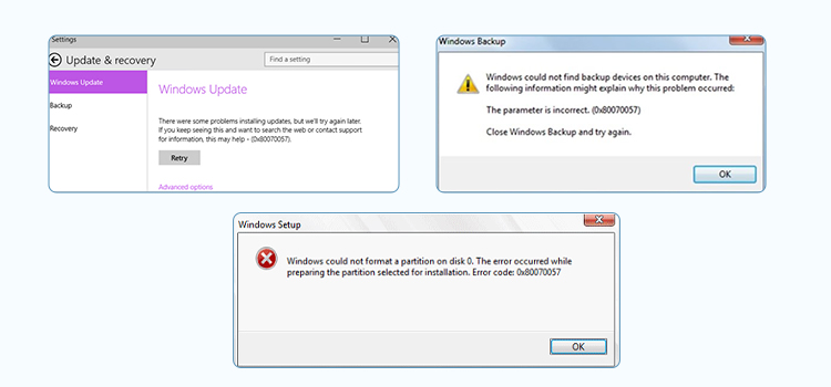 Foutcode 0x80070057