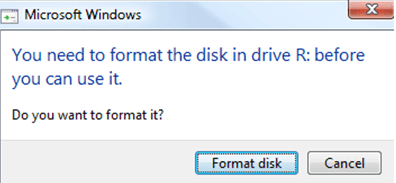 U moet de schijf formatteren voordat u deze kunt gebruiken. stellar-data-recovery