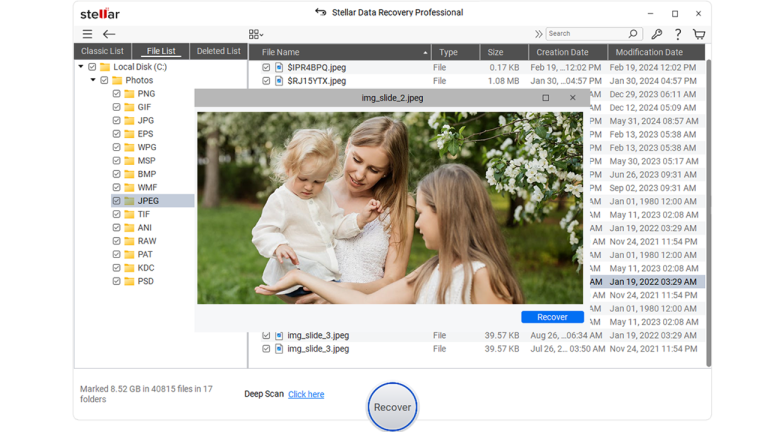 Recover-Stellar-software voor gegevensherstel