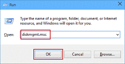 run disk manager to check