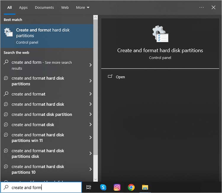 harde schijf partities maken en formatteren